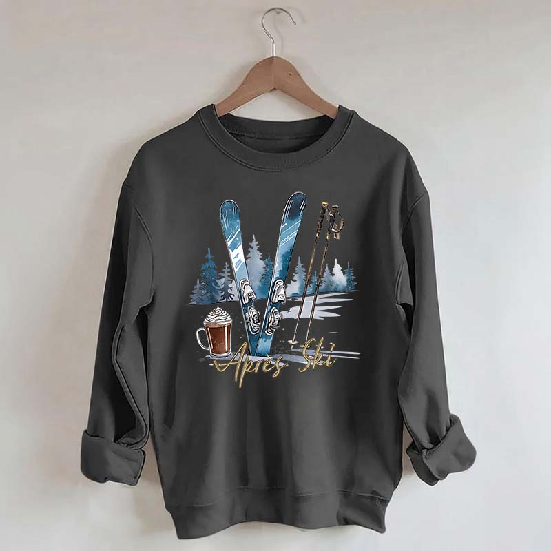 Apres Ski Skifahrer Schokolade Coffee Sweatshirt