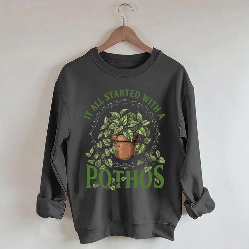 Cute Indoor Plant Pothos Sweatshirt
