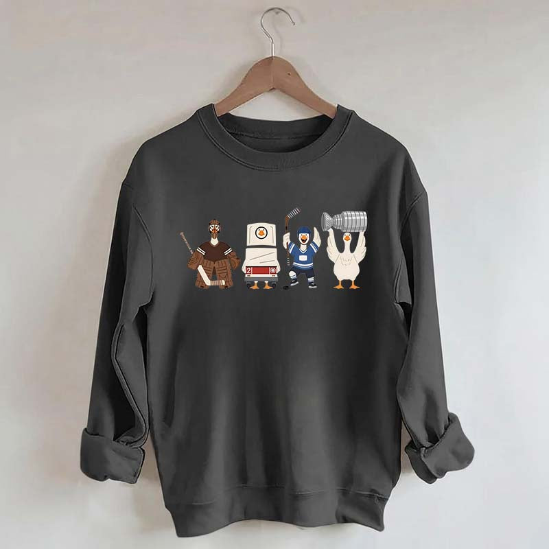 Funny Hockey Goose Sweatshirt