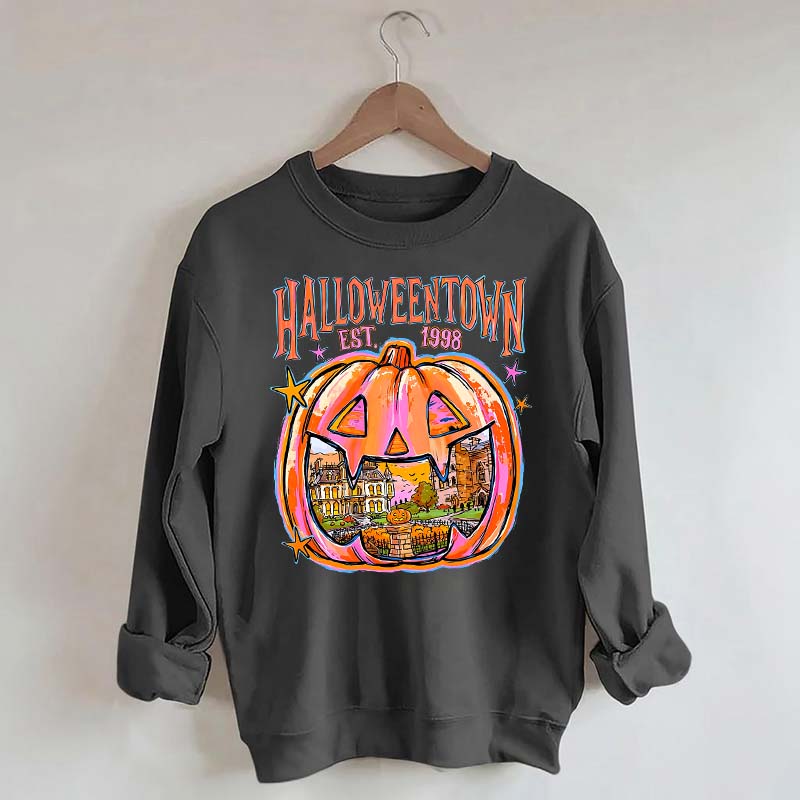 Comfort Colors Halloween Town Pumpkin Sweatshirt