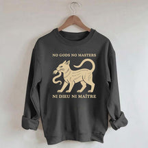 No Gods No Masters Ni Dieu Ni Maître Cat Sweatshirt