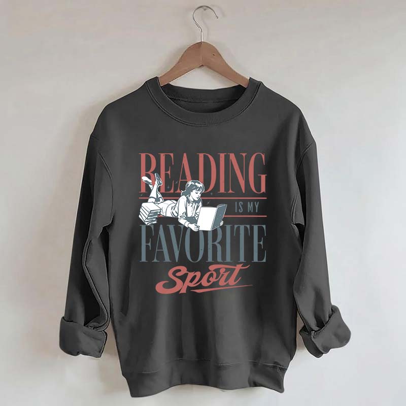 Vintage Reading Is My Favorite Sport Sweatshirt