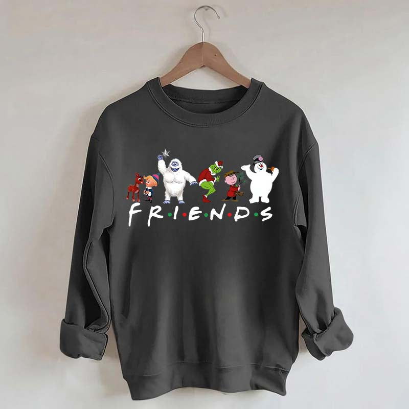 Cute Cartoon Christmas Friends Sweatshirt