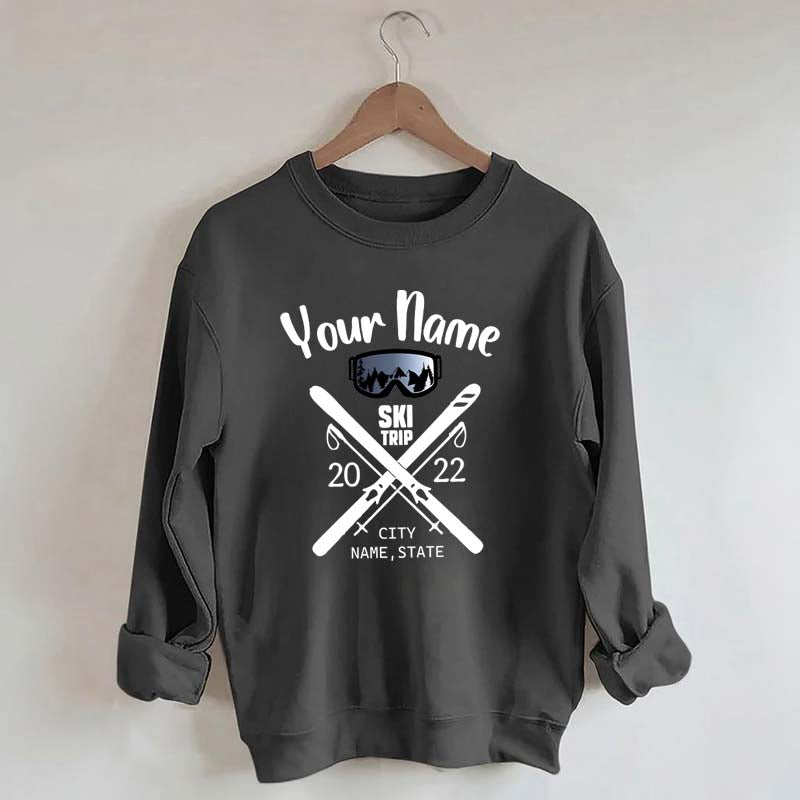 Personalized Snow Trip Sweatshirt
