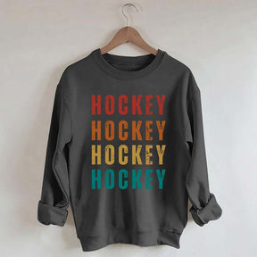 Retro Hockey Text Art Sweatshirt
