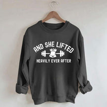 And She Lifted Heavily Ever After Christmas Bells Sweatshirt
