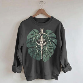 Retro Skeleton Plant Body Sweatshirt