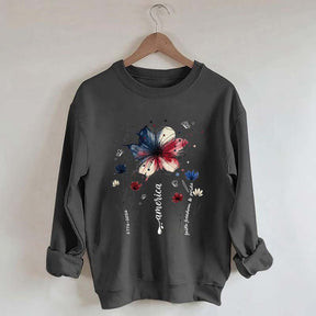 USA 250th Anniversary Floral Sweatshirt