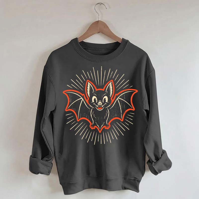 Retro Bat Spooky Season Sweatshirt