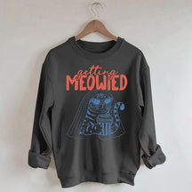 Getting Meowied Funny Cat Bride Sweatshirt