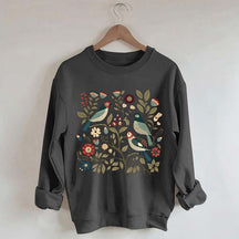 Cottagecore Birds and Flowers  Sweatshirt