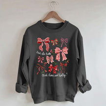 Christmas Coquette Bow Holiday Sweatshirt