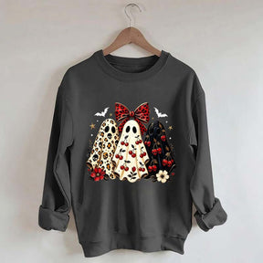 Cherry Ghost Coquette Halloween Sweatshirt