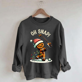 Oh Snap Gingerbreadman Golfer Sweatshirt
