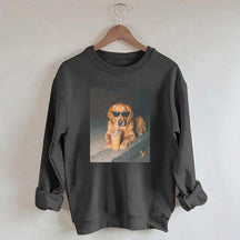 Golden Retriever Drinking Iced Coffee Sweatshirt