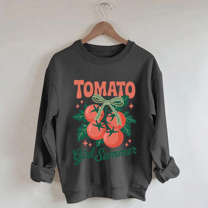 Fresh Garden Vegetable Tomato Girl Swwatshirt
