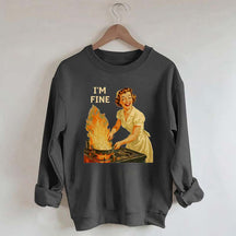 I'm Fine Retro Sweatshirt