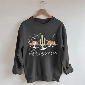 Arizona Desert Graphic Retro Cactus Sweatshirt