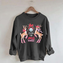 Preppy Cowgirl Christmas Reindeer Sweatshirt