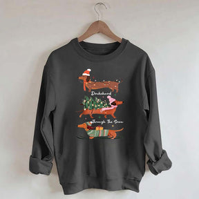 Funny Dachshund Through the Snow Sweatshirt