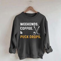 weekend Coffee Puck Drops Sweatshirt