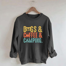 Dogs Coffee Camping Naturel Lover Sweatshirt