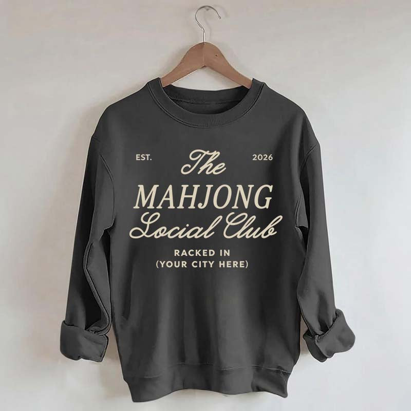 Personalized Mahjong Social Club Sweatshirt