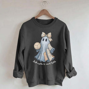 Retro Patchwork Ghost Volleyball Sweatshirt