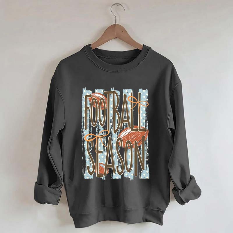 Trendy Stripes Football Mom Sweatshirt