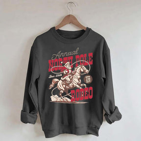 Annual North Pole Rodeo Western Christmas Sweatshirt