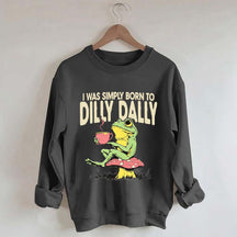 Born to Dilly Dally Vintage Frog Sweatshirt