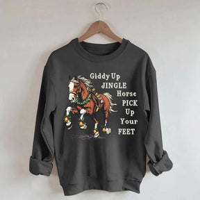 Country Christmas Horse Womens Sweatshirt