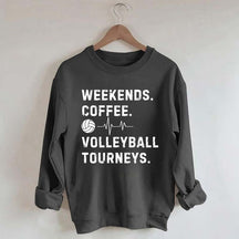 Weekends Coffee Volleyball Players Sweatshirt