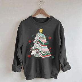 Book Lover Holiday Bookworm Christmas Sweatshirt