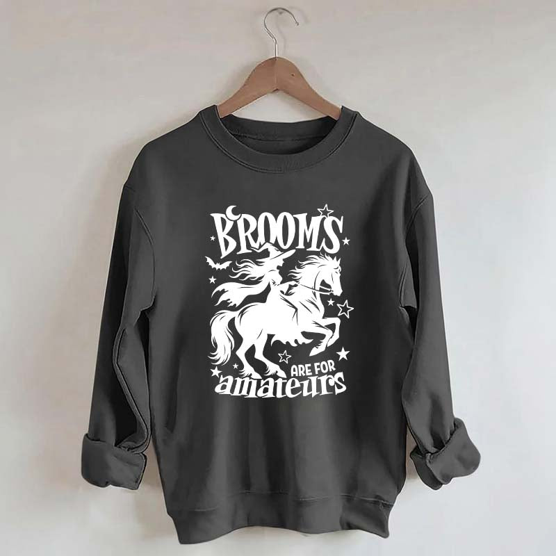 Funny Witch Riding Horse Sweatshirt