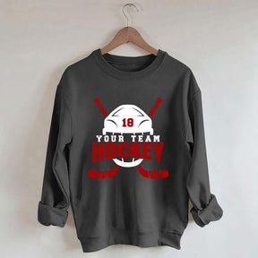 Custom Hockey Name Graphic Sweatshirt