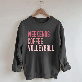 Weekend Coffee Volleyball Pink Sweatshirt