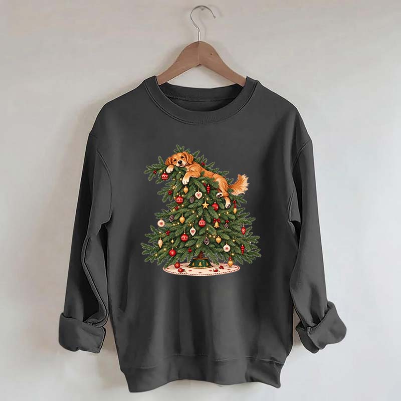 Christmas Tree Dogs Cute Sweatshirt