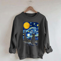 Van Gogh Cat Funny Sweatshirt