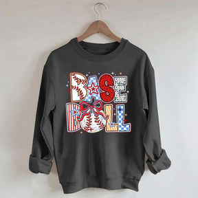 Baseball Coquette Bow Game Day Sweatshirt