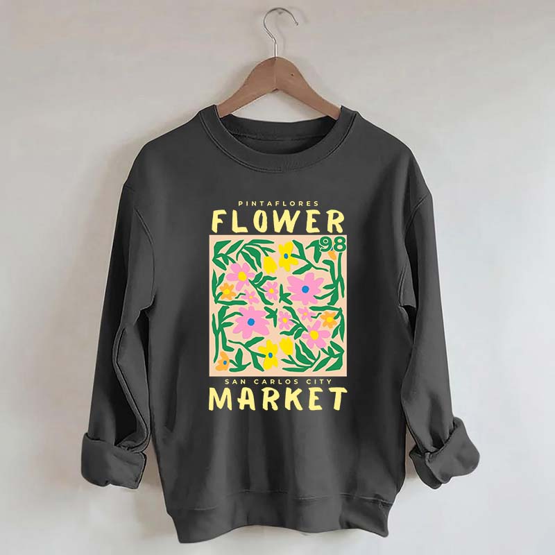 Boho  Pintaflores Floral Sweatshirt
