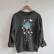 Mama Flower Butterfly Sweatshirt
