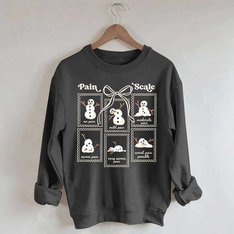 Funny Pain Scale Medical Holiday Sweatshirt