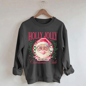 Pink Holly Jolly Christmas Club Sweatshirt