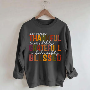 Thankful Grateful Blessed Thanksgiving Sweatshirt