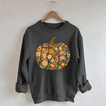 Boho Flowers Pumpkin Sweatshirt