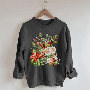 Vintage Christmas Floral Sweatshirt