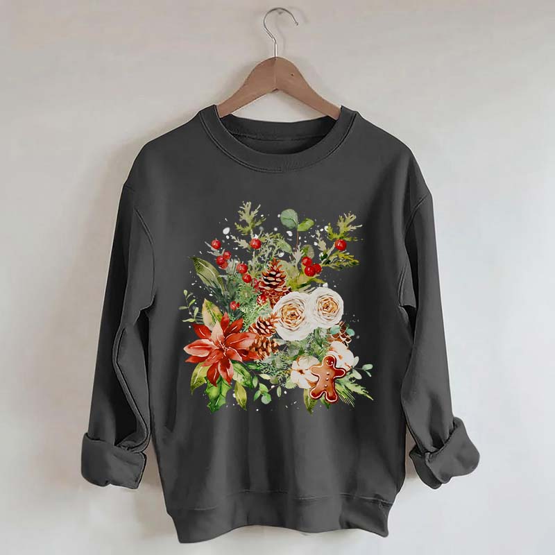 Vintage Christmas Floral Sweatshirt