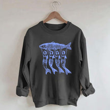 Vintage Tinned Fish Mermaid Sweatshirt