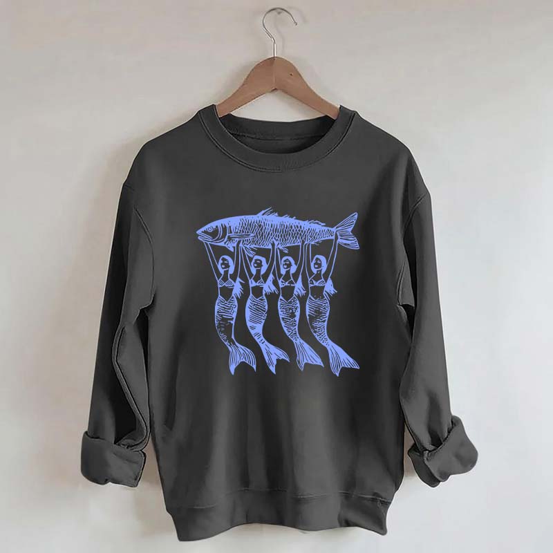 Vintage Tinned Fish Mermaid Sweatshirt